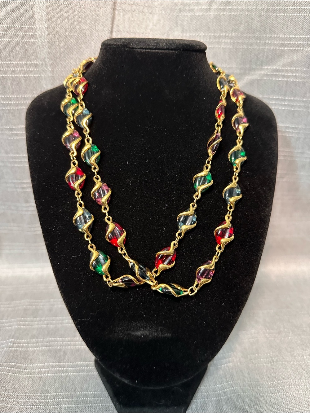 Vintage Swarovski Multicolor “Coffee Bean” Necklace - Women Jewelry